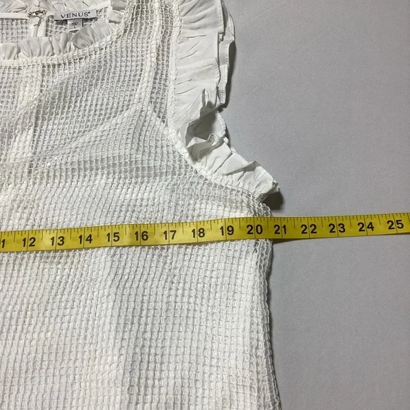 VENUS White Diamond Lace Ruffle Mini Dress - Picture 12 of 12